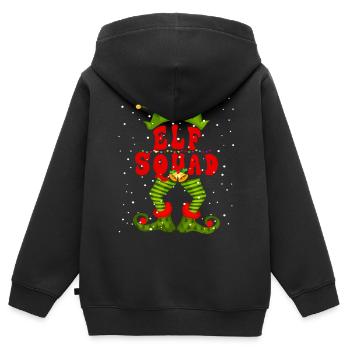 Elf Squad Cute Elf Christmas - Kids Premium Organic Zip-up Hoodie - black - Back - AI Model Kid Male (0cm)