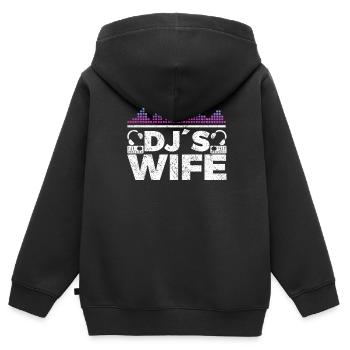 DJ Auftritt Auflegen - Kinder Premium Organic Zip Hoodie - Schwarz - Hinten - AI Model Kid Male (0cm)