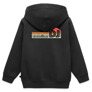 DJ Auftritt Auflegen - Kinder Premium Organic Zip Hoodie - Schwarz - Hinten - AI Model Kid Male (0cm)