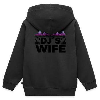 DJ Auftritt Auflegen - Kinder Premium Organic Zip Hoodie - Schwarz - Hinten - AI Model Kid Male (0cm)