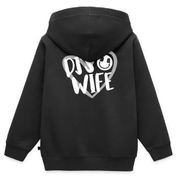 DJ Auftritt Auflegen - Kinder Premium Organic Zip Hoodie - Schwarz - Hinten - AI Model Kid Male (0cm)