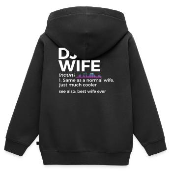 DJ Auftritt Auflegen - Kinder Premium Organic Zip Hoodie - Schwarz - Hinten - AI Model Kid Male (0cm)