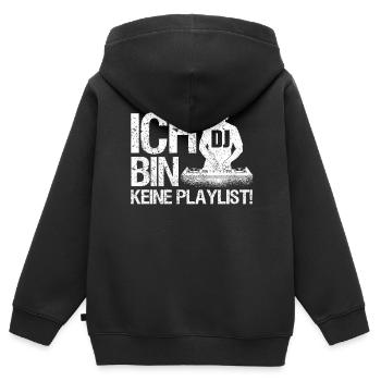 DJ Auftritt Auflegen - Kinder Premium Organic Zip Hoodie - Schwarz - Hinten - AI Model Kid Male (0cm)
