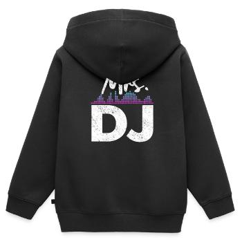 DJ Auftritt Auflegen - Kinder Premium Organic Zip Hoodie - Schwarz - Hinten - AI Model Kid Male (0cm)