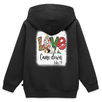 Love Came Down Luke 211 Baby Jesus Christmas - Kinder Premium Organic Zip Hoodie - Schwarz - Hinten - AI Model Kid Male (0cm)