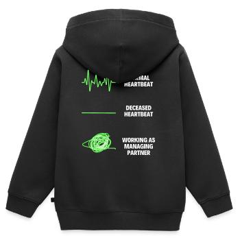 Managing Partner Professional Partner - Kinder Premium Organic Zip Hoodie - Schwarz - Hinten - AI Model Kid Male (0cm)