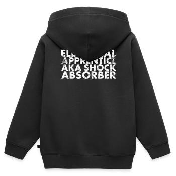 Electric apprentice aka shock for lineman and - Kids Premium Organic Zip-up Hoodie - black - Back - AI Model Kid Male (0cm)