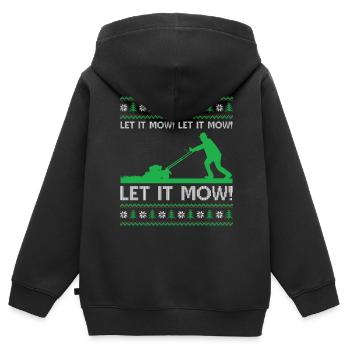 Ugly Christmas Mowing - Let it mow! Let it mow! Le - Kids Premium Organic Zip-up Hoodie - black - Back - AI Model Kid Male (0cm)