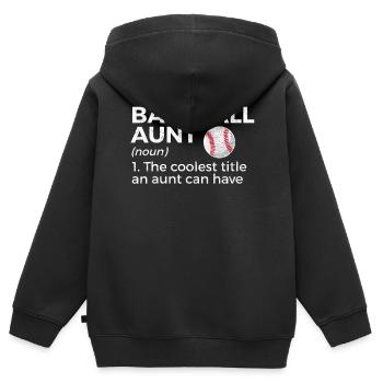 Baseball Für Baseballspieler - Kinder Premium Organic Zip Hoodie - Schwarz - Hinten - AI Model Kid Male (0cm)