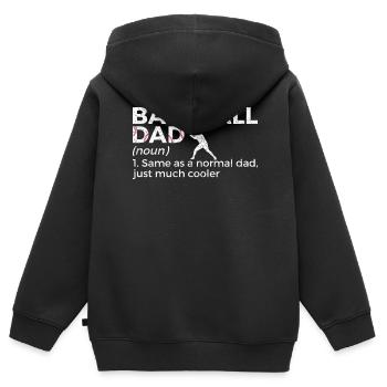Baseball Für Baseballspieler - Kinder Premium Organic Zip Hoodie - Schwarz - Hinten - AI Model Kid Male (0cm)