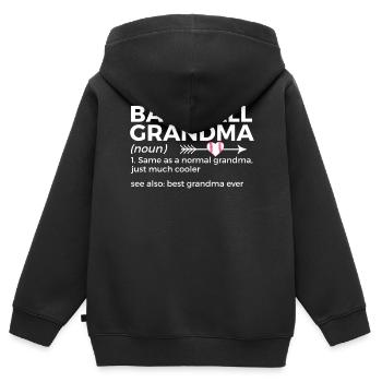 Baseball Für Baseballspieler - Kinder Premium Organic Zip Hoodie - Schwarz - Hinten - AI Model Kid Male (0cm)