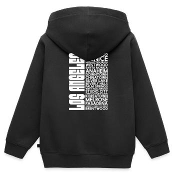 Kalifornien - Kinder Premium Organic Zip Hoodie - Schwarz - Hinten - AI Model Kid Male (0cm)