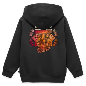 Christentum Kreuz - Kinder Premium Organic Zip Hoodie - Schwarz - Hinten - AI Model Kid Male (0cm)