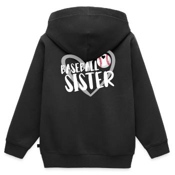 Baseball Für Baseballspieler - Kinder Premium Organic Zip Hoodie - Schwarz - Hinten - AI Model Kid Male (0cm)