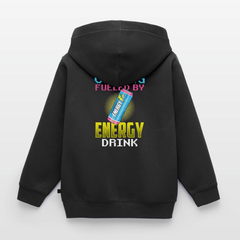 Programmation avec le code de codage Energydrinks Coder Sweat Premium à capuche zippé enfant bio