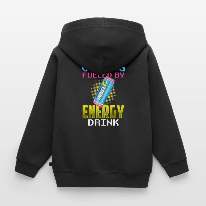 Programmation avec le code de codage Energydrinks Coder Sweat Premium à capuche zippé enfant bio