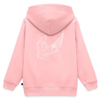 Adungu Oneline Art - Adungu Instrument Adungu - Kinder Premium Organic Zip Hoodie - Rosa - Hinten - AI Model Kid Female (0cm)