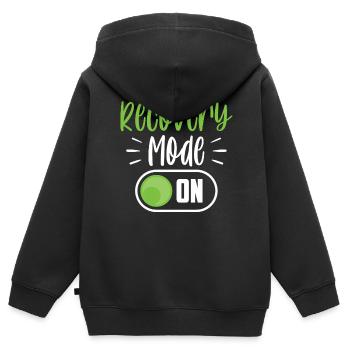 Erholung Modus Ein Erholen Überlebender Patient - Kinder Premium Organic Zip Hoodie - Schwarz - Hinten - AI Model Kid Male (0cm)