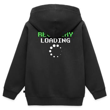 Erholung Laden Patient Erholen Überlebender - Kinder Premium Organic Zip Hoodie - Schwarz - Hinten - AI Model Kid Male (0cm)