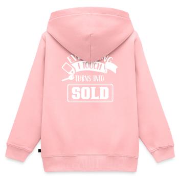 Everything I touch is sold houses brokers - Kids Premium Organic Zip-up Hoodie - rose - Back - AI Model Kid Female (0cm)