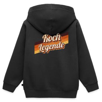 Gastronomie Geburtstag als Legende geboren Koch - Kinder Premium Organic Zip Hoodie - Schwarz - Hinten - AI Model Kid Male (0cm)