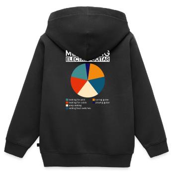 Ich spiele E-Gitarre - E-Gitarre Gitarre Spieler - Kinder Premium Organic Zip Hoodie - Schwarz - Hinten - AI Model Kid Male (0cm)