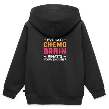 Krebs - Kinder Premium Organic Zip Hoodie - Schwarz - Hinten - AI Model Kid Male (0cm)