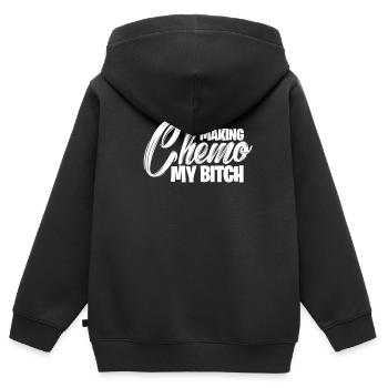 Krebs Krank Krankheit Kampf Geschenk - Kinder Premium Organic Zip Hoodie - Schwarz - Hinten - AI Model Kid Male (0cm)