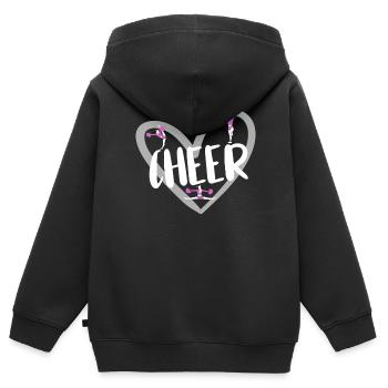 Cheerleader Cheerleading - Kinder Premium Organic Zip Hoodie - Schwarz - Hinten - AI Model Kid Male (0cm)