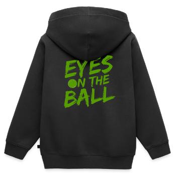 Tennisplatz Spruch Für Tennis - Kinder Premium Organic Zip Hoodie - Schwarz - Hinten - AI Model Kid Male (0cm)