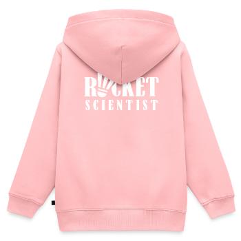 Schläger Wissenschaftler Racket Scientist - Kinder Premium Organic Zip Hoodie - Rosa - Hinten - AI Model Kid Female (0cm)