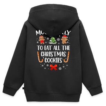 Most Likely To Eat All The Christmas Cookies Funny - Kinder Premium Organic Zip Hoodie - Schwarz - Hinten - AI Model Kid Male (0cm)