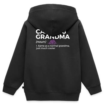 Camping Camping Camping-car - Sweat Premium à capuche zippé enfant bio - noir - Dos - AI Model Kid Male (0cm)