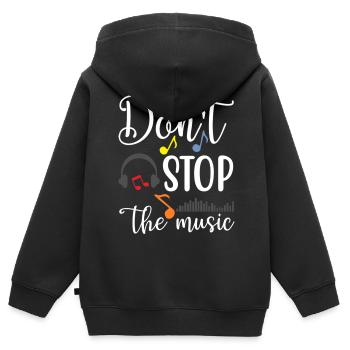 Don't Stop The Music - Kinder Premium Organic Zip Hoodie - Schwarz - Hinten - AI Model Kid Male (0cm)
