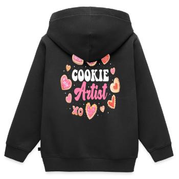 Cookie Artist Funny Cookie Gift - Kinder Premium Organic Zip Hoodie - Schwarz - Hinten - AI Model Kid Male (0cm)