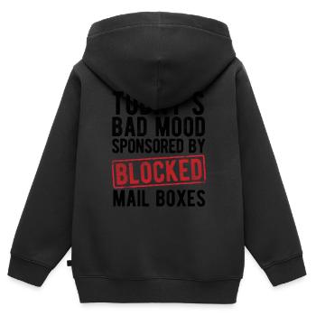 Briefträger Und Paket-Zusteller Für Postboten - Kinder Premium Organic Zip Hoodie - Schwarz - Hinten - AI Model Kid Male (0cm)