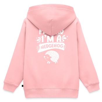Imaginez que je suis un hérisson mignon - Sweat Premium à capuche zippé enfant bio - rose - Dos - AI Model Kid Female (0cm)