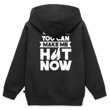 Ok puberté tu peux me rendre chaud maintenant - Sweat Premium à capuche zippé enfant bio - noir - Dos - AI Model Kid Male (0cm)