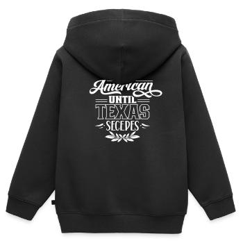 Amerikaner Bis Zur Abspaltung Von Texas Texaner - Kinder Premium Organic Zip Hoodie - Schwarz - Hinten - AI Model Kid Male (0cm)