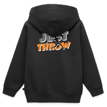 Lancer facile Lanceur de javelot Lancer de javelot Lancer de javelot Lancer de javelot - Sweat Premium à capuche zippé enfant bio - noir - Dos - AI Model Kid Male (0cm)