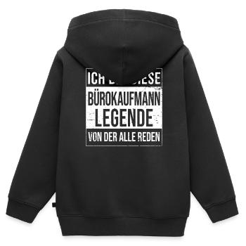 Angestellter Geburtstag geboren Legende - Kinder Premium Organic Zip Hoodie - Schwarz - Hinten - AI Model Kid Male (0cm)