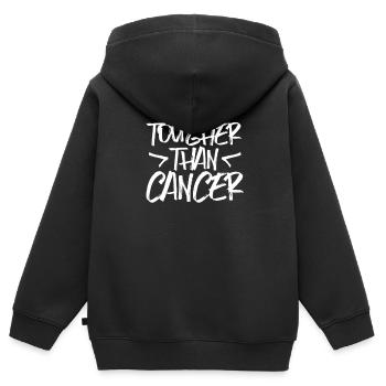 Krebs Krank Krankheit Kampf Geschenk - Kinder Premium Organic Zip Hoodie - Schwarz - Hinten - AI Model Kid Male (0cm)