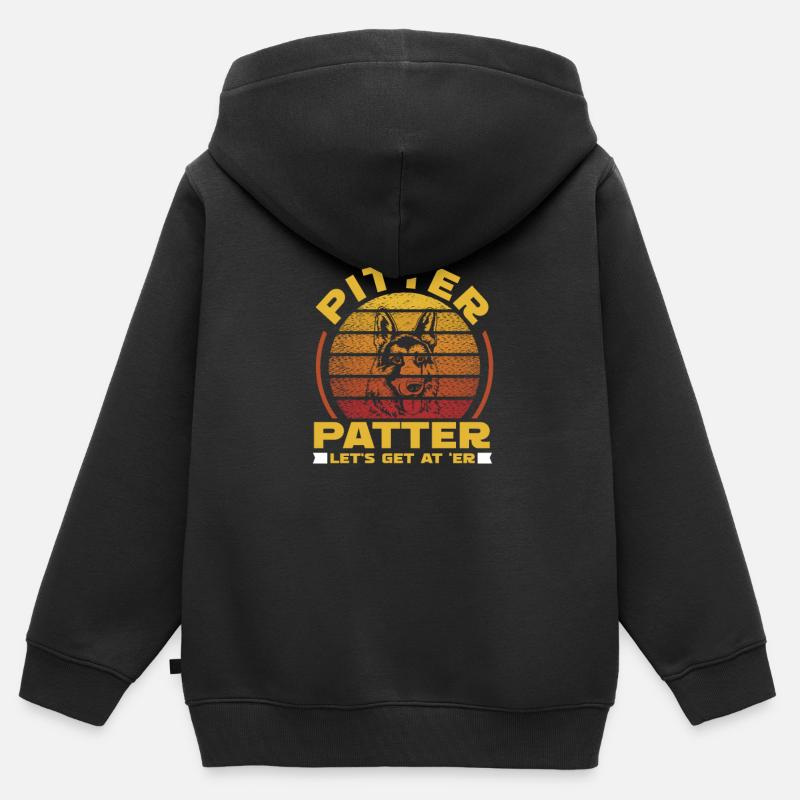 Deutscher Schäferhund - Kinder Premium Organic Zip Hoodie - Schwarz