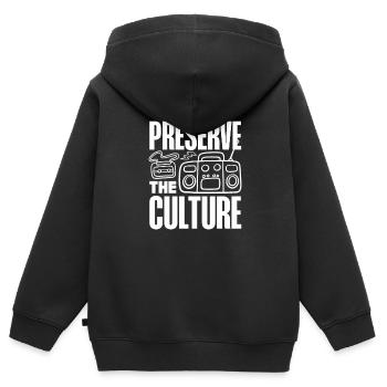Hip Hop Rap Music Rapper Hiphop Gift - Sweat Premium à capuche zippé enfant bio - noir - Dos - AI Model Kid Male (0cm)