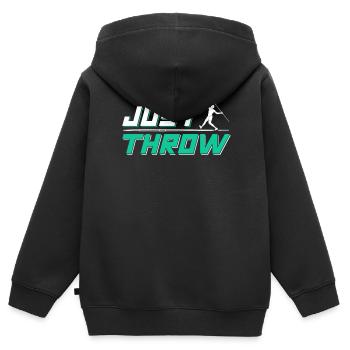 Lancer facile Lanceur de javelot Lancer de javelot Lancer de javelot Lancer de javelot - Sweat Premium à capuche zippé enfant bio - noir - Dos - AI Model Kid Male (0cm)