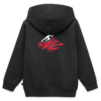 Courir - Sweat Premium à capuche zippé enfant bio - noir - Dos - AI Model Kid Male (0cm)
