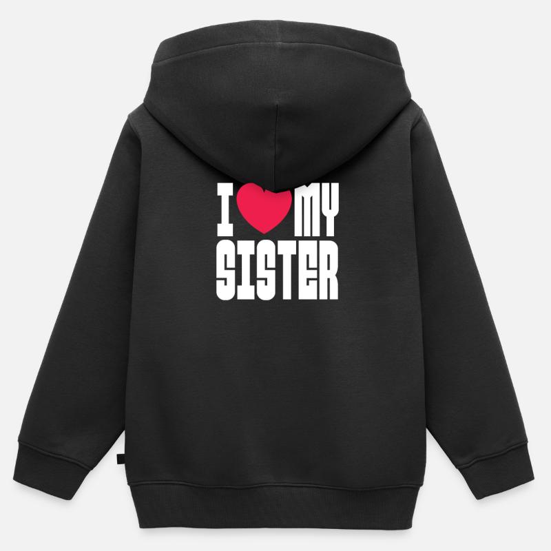 Soeur - Sweat Premium à capuche zippé enfant bio - noir