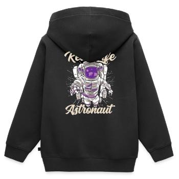 Real Life Astronaut Rakete Weltraum Astronomie - Kinder Premium Organic Zip Hoodie - Schwarz - Hinten - AI Model Kid Male (0cm)