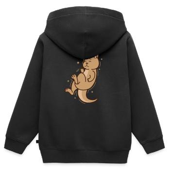 Un kangourou dort Australie Outback animal - Sweat Premium à capuche zippé enfant bio - noir - Dos - AI Model Kid Male (0cm)