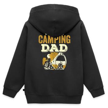 Ich Bin Der Camping Papa Camper Campen Camp - Kinder Premium Organic Zip Hoodie - Schwarz - Hinten - AI Model Kid Male (0cm)